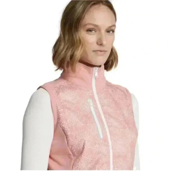 RLX Golf Ralph Lauren Women's Pink White Sleeveless Full-Zip Vest NWT $178 M - Picture 11 of 13
